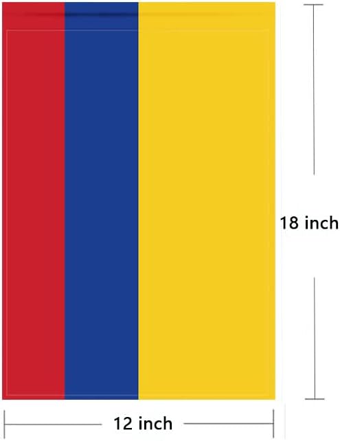 Colombia Flag Colombian Flag, Small Colombian Garden Flags for Yard Patio Porch Independence Day Patriotic Festival Outdoor Decorations