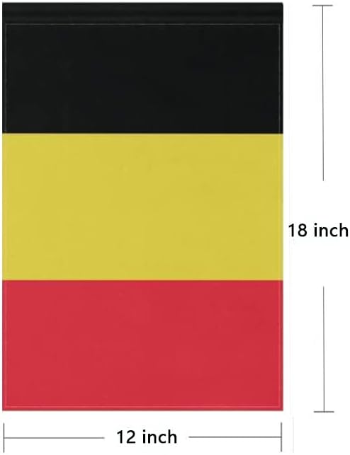 Belgium Flag Belgian Flag, Small Belgian Garden Flags for Yard Patio Porch Independence Day Patriotic Festival Outdoor Decorations