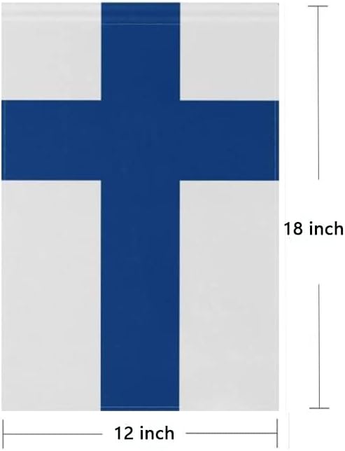 Finland Flag Finnish Flag, Small Finnish Garden Flags for Yard Patio Porch Independence Day Patriotic Festival Outdoor Decorations