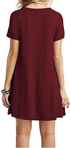 MOLERANI Women's Casual Plain Simple T-Shirt Loose Dress