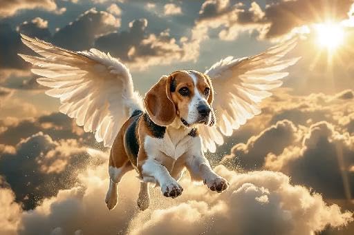 Wooden Jigsaw Puzzles Beagle Dog Angels Don't Always Have Wings Sometimes They Have Paws DIY Toys Challenging Puzzle Props 1000 Piece for Adults and Kids Family Game Thick Sturdy