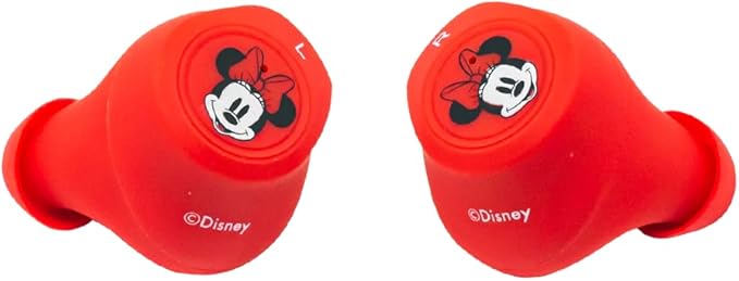 Disney Minnie Mouse Bluetooth Earbuds with Charging Case- Bluetooth Wireless Headset with Built-in Mic and 30 Hours of Playtime- Minnie Mouse Gifts for Women, Men and All Fans of Disney Gifts