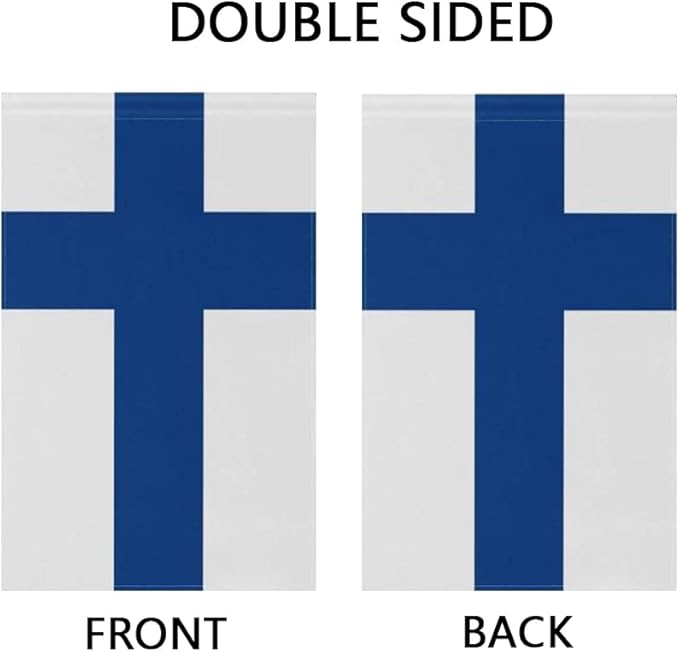Finland Flag Finnish Flag, Small Finnish Garden Flags for Yard Patio Porch Independence Day Patriotic Festival Outdoor Decorations