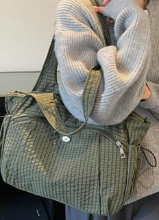 Plaid Tote Bag for Women Large Capacity Hobo Bag for Work Shoulder Handbag for Shopping Handbags Purses