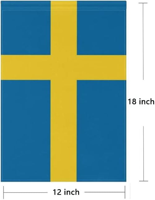 Sweden Flag Swedish Flag, Small Swedish Garden Flags for Yard Patio Porch Independence Day Patriotic Festival Outdoor Decorations