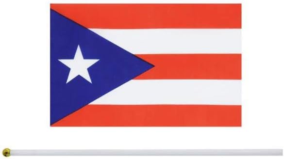 20 Pack Small Puerto Rico Flags on Stick Mini Handheld Puerto Rican Flag for Parades, Independence Day and Patriotic Events 5x8 Inch Durable Weather-Resistant Flags with 12 Inch Sticks(Puerto Rico)