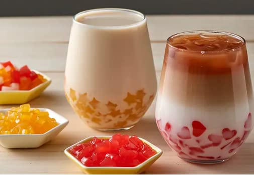 Premium Coconut Jelly Dessert Topping by Buddha Bubbles Boba (Mango Star Jelly)