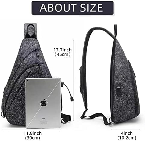 TurnWay Water-Proof Sling bag/Crossbody Backpack/Shoulder Bag with USB Charging Port for Travel, Hiking, Cycling, Camping