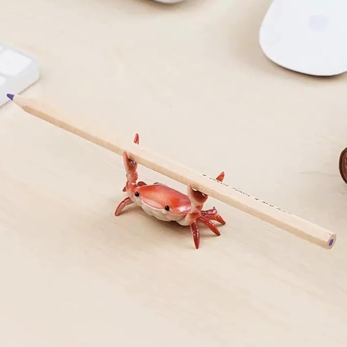 4-Pack Crab Pen Holder for Desk, Weightlifting Crabs Desk Pen Organizer, Cute Pencil Holder Desktop Organizer Storage Accessories, Funny Desk Decor for School, Home, Office Supplies (4PCS-MIX)