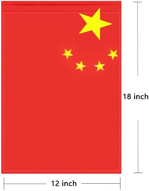 China Flag Chinese Flag, Small Chinese Garden Flags for Yard Patio Porch Independence Day Patriotic Festival Outdoor Decorations