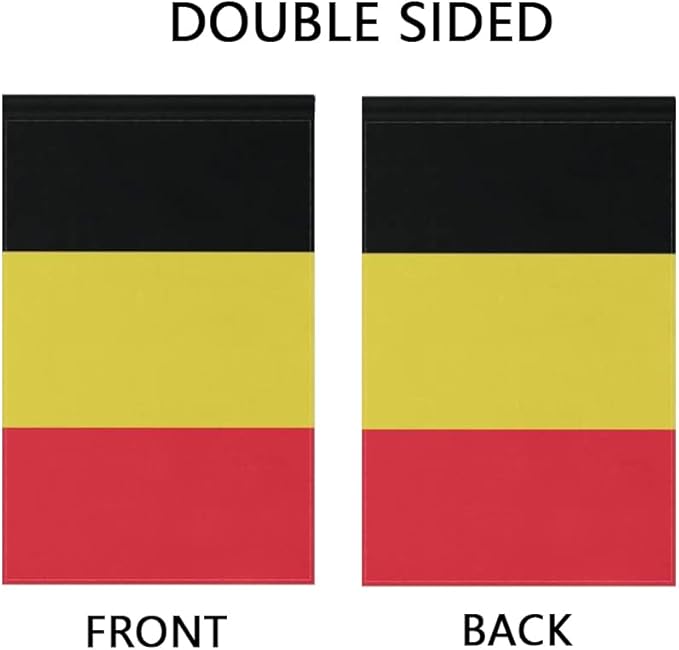 Belgium Flag Belgian Flag, Small Belgian Garden Flags for Yard Patio Porch Independence Day Patriotic Festival Outdoor Decorations