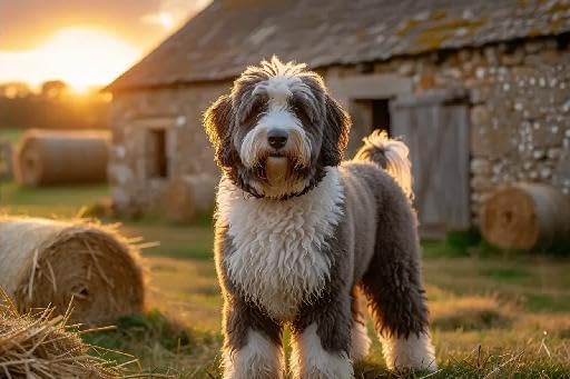 Old English Sheepdog Jigsaw Puzzles 1000 Pieces for Adults Home Garden Family Wall Decor Picture Woods Puzzles Thick Sturdy Hard Challenging Difficult Party Games Props