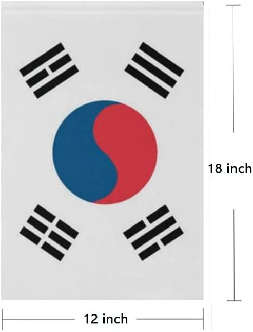 South Korea Flag South Korean Flag, Small South Korean Garden Flags for Yard Patio Porch Independence Day Patriotic Festival Outdoor Decorations