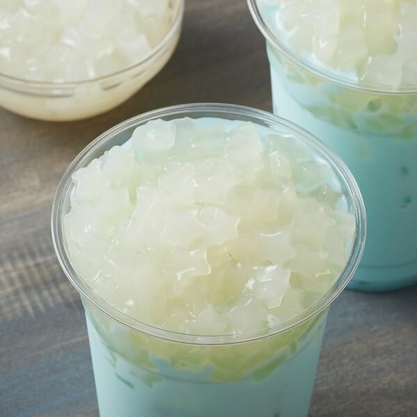 Premium Coconut Jelly Dessert Topping by Buddha Bubbles Boba (Lychee Star Jelly)