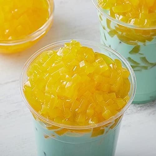 Premium Coconut Jelly Dessert Topping by Buddha Bubbles Boba (Passion Fruit Jelly)