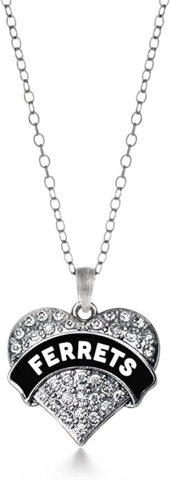 Inspired Silver - Silver Pave Heart Charm 18 Inch Necklace with Cubic Zirconia Jewelry