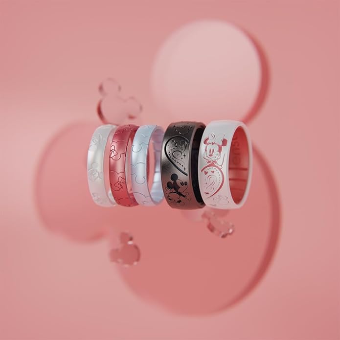 Enso Rings Etched Disney Collection - Mickey & Minnie Classic Dualtone Silicone Ring