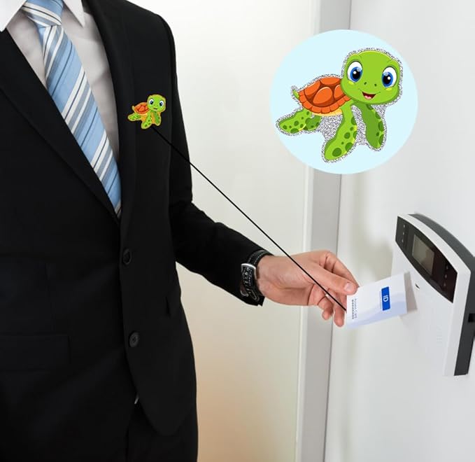 Turtle Pediatric Badge Reel Funny Cute Badge Holder with Badge Reel Unique ID Clip Name Tag Card Badge Clip Acrylic Gifts Nurse Student RN LPN Office Worker Teacher