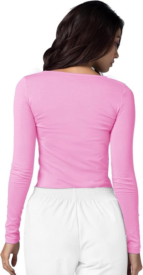 Adar Underscrubs for Women 3 Pack - Long Sleeve Underscrub Comfort Tee