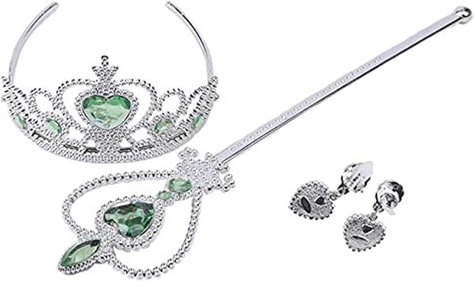 Orgrimmar Princess Dress Up Accessories Gloves Tiara Crown Wand Necklaces Presents for Kids Girls