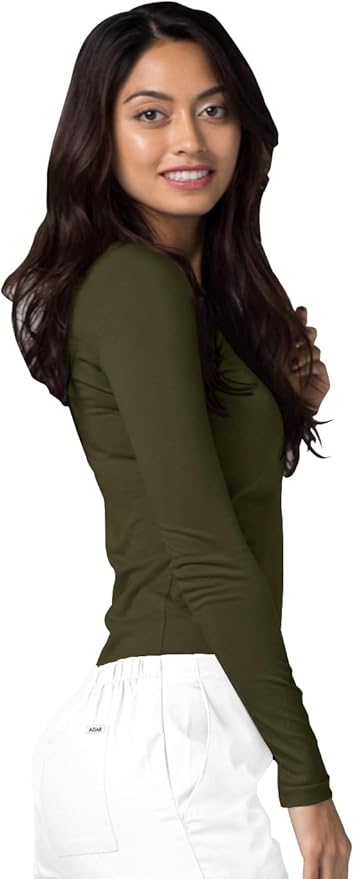 Adar Underscrubs for Women 3 Pack - Long Sleeve Underscrub Comfort Tee