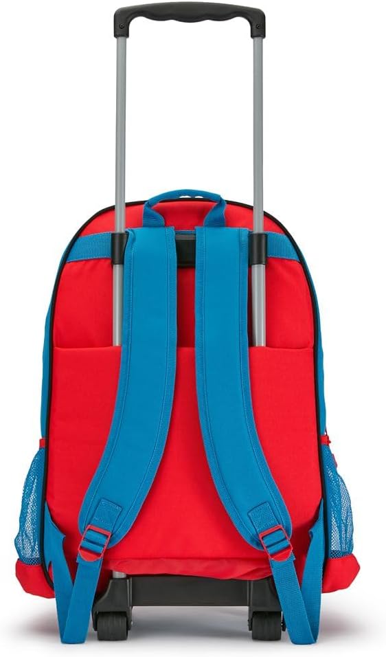Disney Store Official Spider-Man Rolling Backpack - Kids Backpack with Embroidered Accents, Adjustable Straps, Zip Compartments & Mesh Pockets, Screen Art Featuring Spiderman