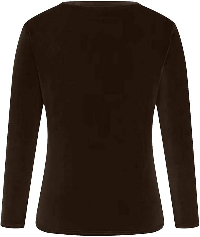 Velvet Tops for Women Dressy Casual V Neck Shirts Loose Fit Vintage Long Sleeve Velour Blouse Solid Holiday Party Outfits