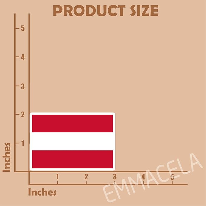 (3PCS) Austria Flag stickers, Countries Flag Stickers - Waterproof Vinyl Decals For Laptops, Tumblers, Water Bottles, Books, Scrapbooks, Size 3 x 2 Inch
