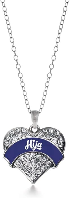 Inspired Silver - Silver Pave Heart Charm 18 Inch Necklace with Cubic Zirconia Jewelry