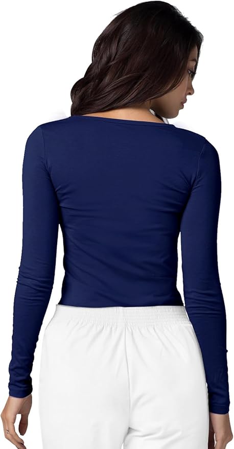 Adar Underscrubs for Women 3 Pack - Long Sleeve Underscrub Comfort Tee