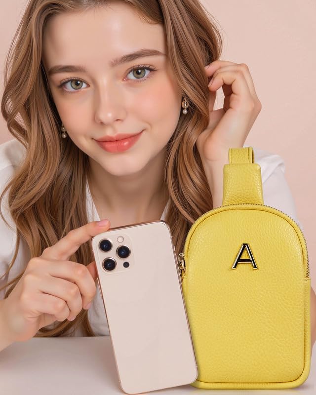 Gifts for College Girl, Initial Lightweight Crossbody Phone Purse for Teen Girls, Mini Shoulder Bag, Birthday Gifts for Women Girls Daughter Granddaughter, Cute Trendy Preppy Stuff for Friend