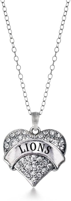Inspired Silver - Silver Pave Heart Charm 18 Inch Necklace with Cubic Zirconia Jewelry