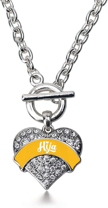 Inspired Silver - Silver Pave Heart Charm 18 Inch Necklace with Cubic Zirconia Jewelry