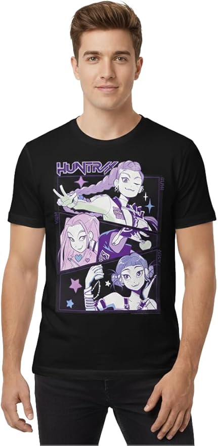 K-Pop Kpop Demon Hunters Huntrix Rumi Mira Group Panels T-Shirt