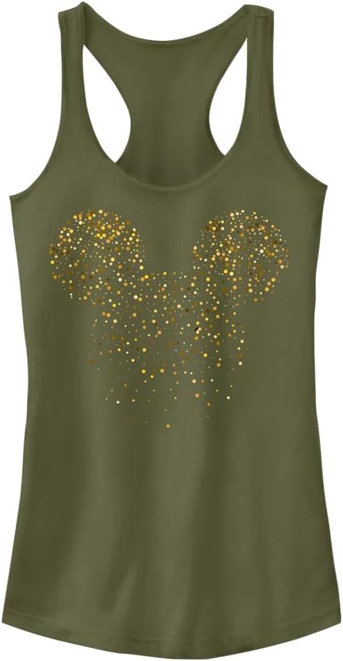 Junior's Mickey & Friends Confetti Logo Racerback Tank Top