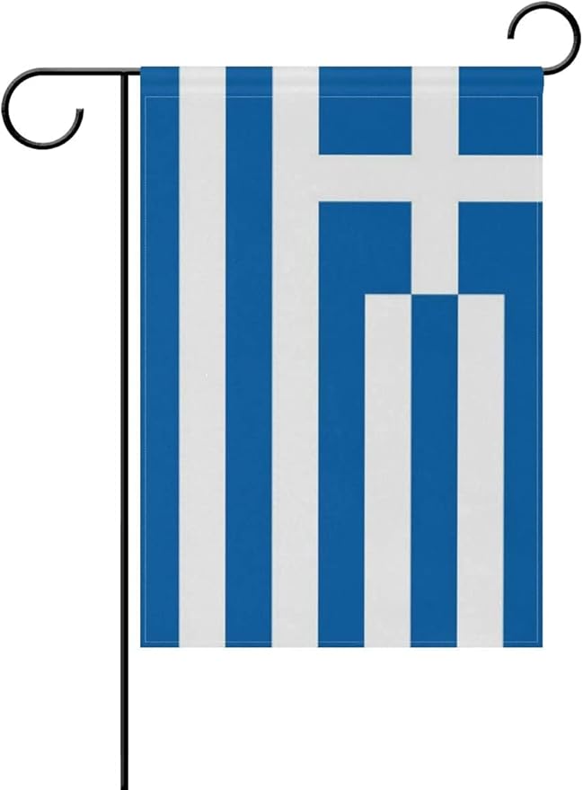 Greece Flag Greek Flag, Small Greek Garden Flags for Yard Patio Porch Independence Day Patriotic Festival Outdoor Decorations