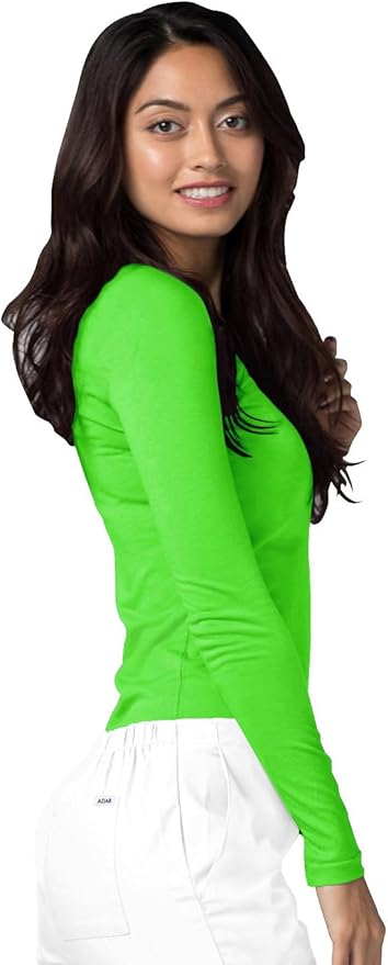 Adar Underscrubs for Women 3 Pack - Long Sleeve Underscrub Comfort Tee