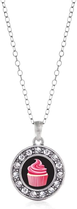 Inspired Silver - Silver Circle Charm 18 Inch Necklace with Cubic Zirconia Jewelry