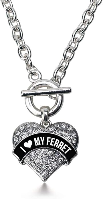 Inspired Silver - Silver Pave Heart Charm 18 Inch Necklace with Cubic Zirconia Jewelry