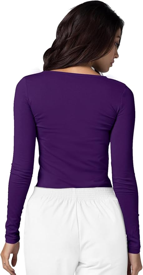 Adar Underscrubs for Women 3 Pack - Long Sleeve Underscrub Comfort Tee