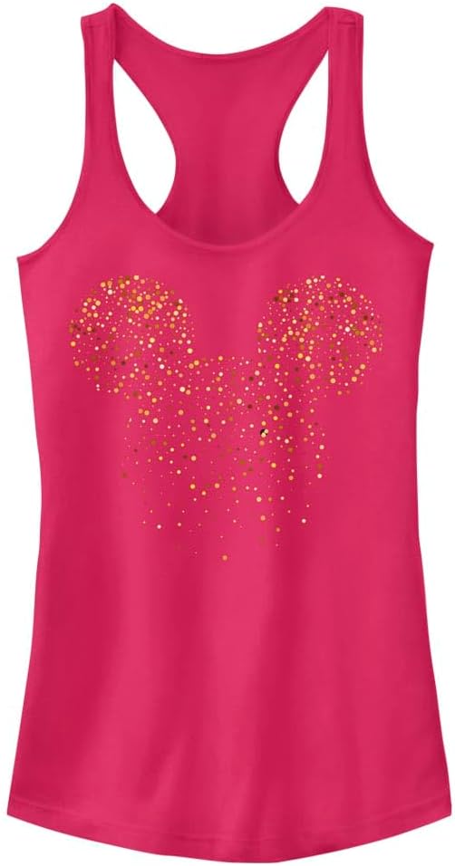 Junior's Mickey & Friends Confetti Logo Racerback Tank Top