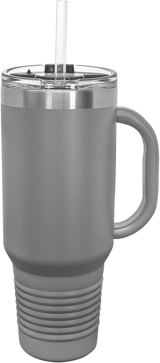 40oz Vacuum Insulated Travel Mug with Handle, CNA Certified Nurse Assistant, Personalized Engraving Included (Gray)