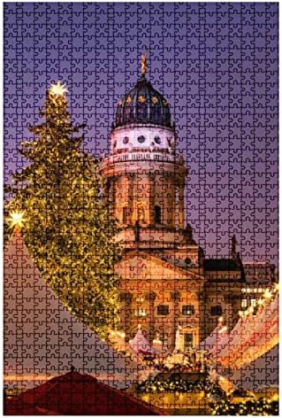 500Piece Puzzle The Festive Illuminated Deutscher Dome Behind The Beautiful Christmas Indoor Activities Difficult Jigsaw Puzzle Set for Adults Children Educational Toys Gift