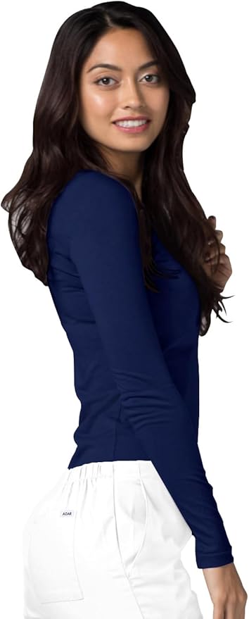 Adar Underscrubs for Women 3 Pack - Long Sleeve Underscrub Comfort Tee
