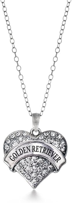 Inspired Silver - Silver Pave Heart Charm 18 Inch Necklace with Cubic Zirconia Jewelry