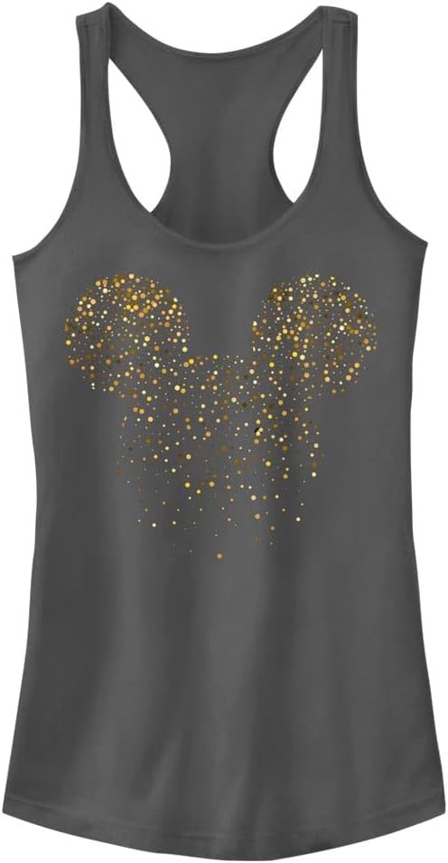 Junior's Mickey & Friends Confetti Logo Racerback Tank Top