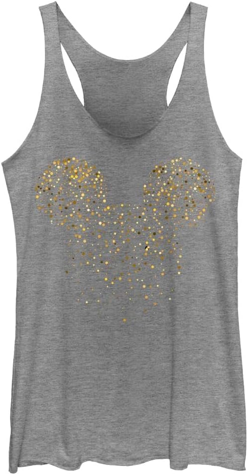 Junior's Mickey & Friends Confetti Logo Racerback Tank Top