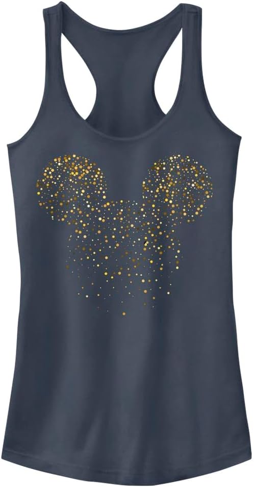 Junior's Mickey & Friends Confetti Logo Racerback Tank Top