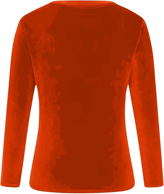 Velvet Tops for Women Dressy Casual V Neck Shirts Loose Fit Vintage Long Sleeve Velour Blouse Solid Holiday Party Outfits