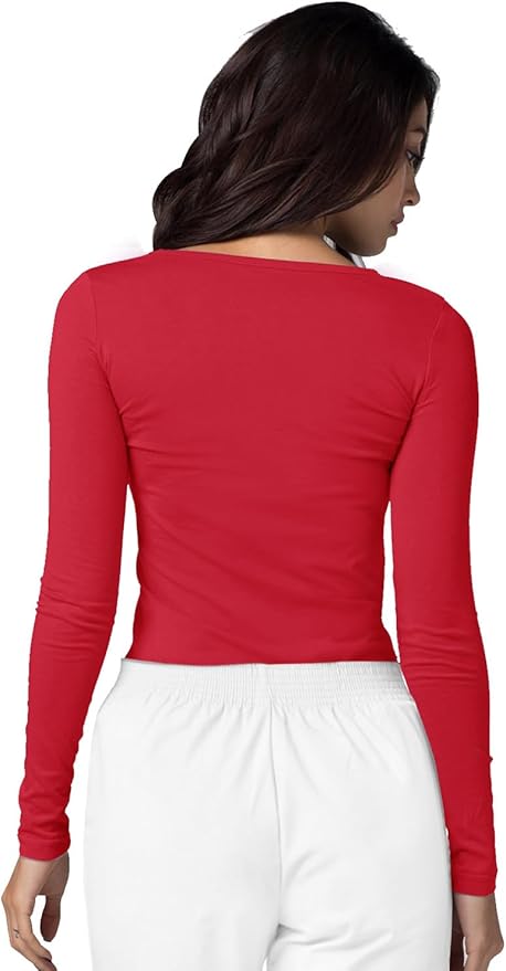 Adar Underscrubs for Women 3 Pack - Long Sleeve Underscrub Comfort Tee